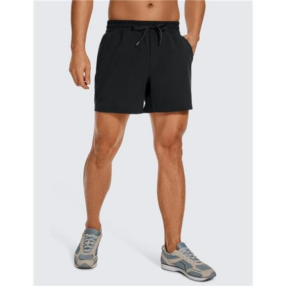 Mens 5 Inch Workout Shorts Lightweight Quick Dry Gym Running Shorts Pockets - Picture 3 of 7
